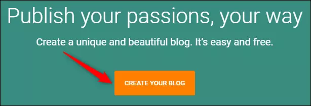click on create your blog