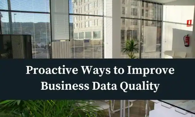 Proactive Ways to Improve Business Data Quality